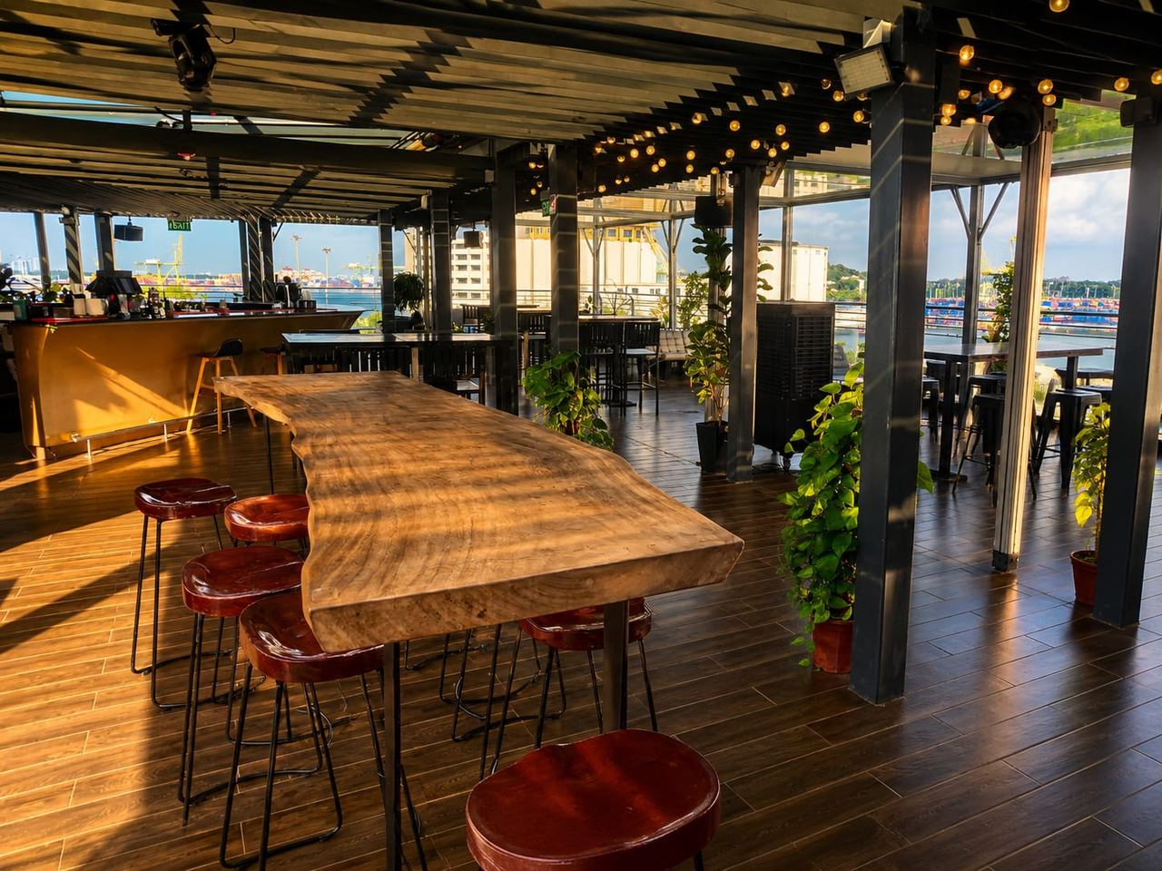 Full rooftop venue at Sip Society