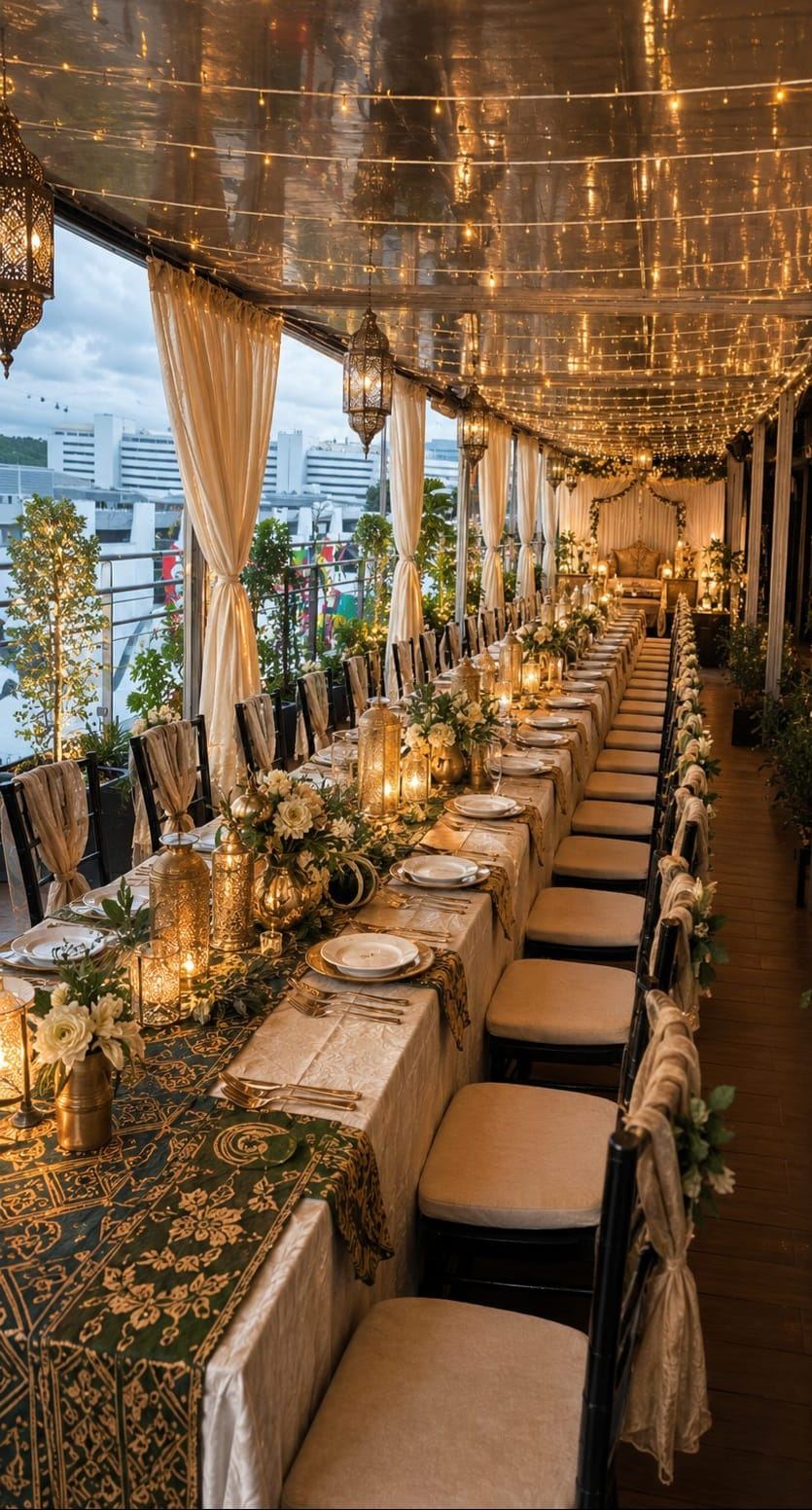 Malay wedding banquet setup at Sip Society