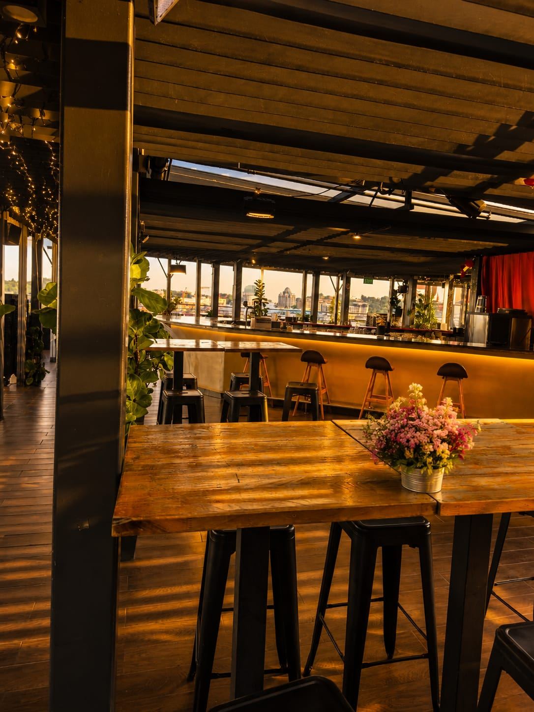 Rooftop bar at Sip Society