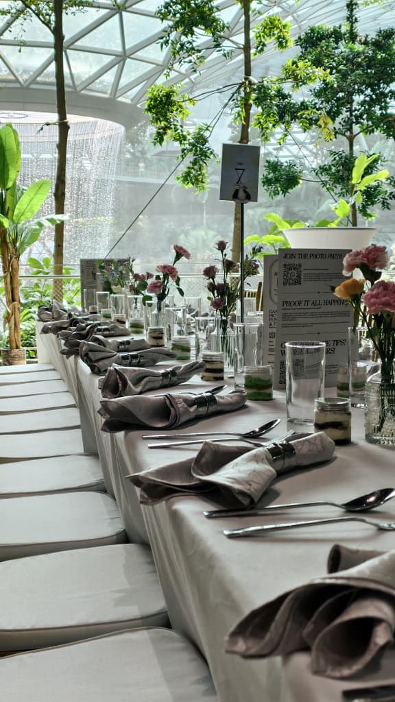 AMICI glasshouse wedding table setting