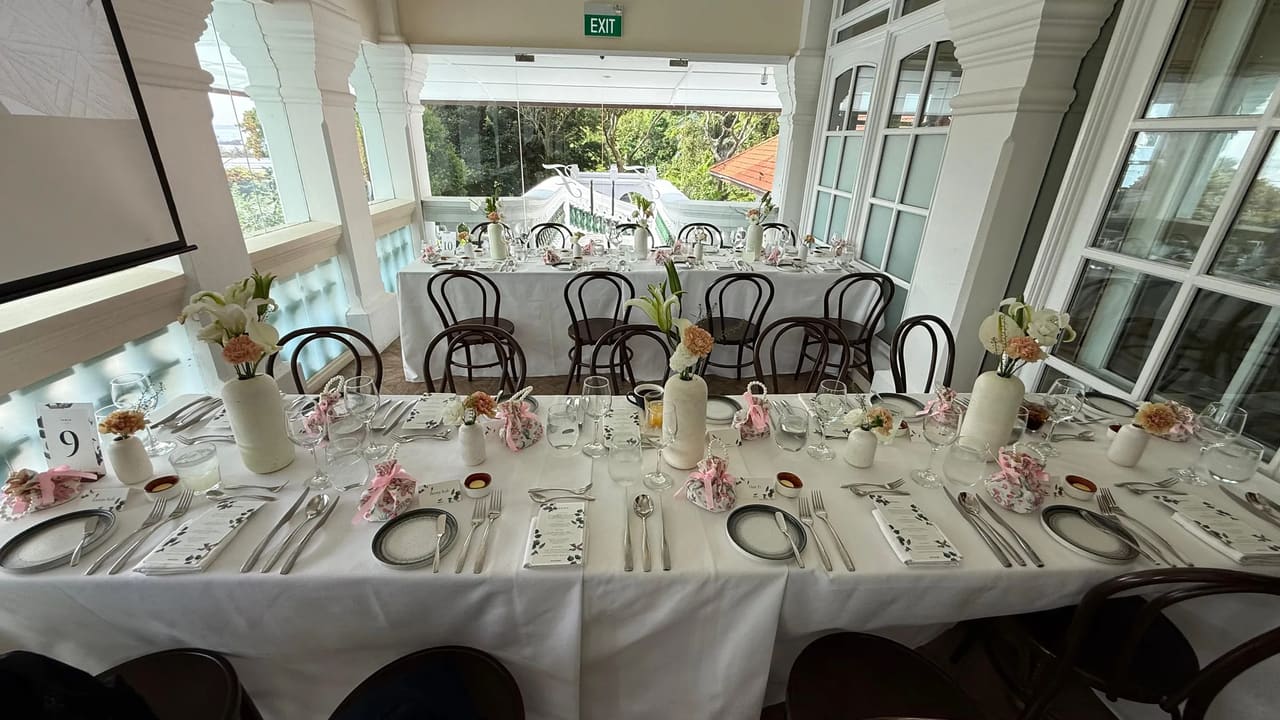 AMICI intimate wedding reception tables
