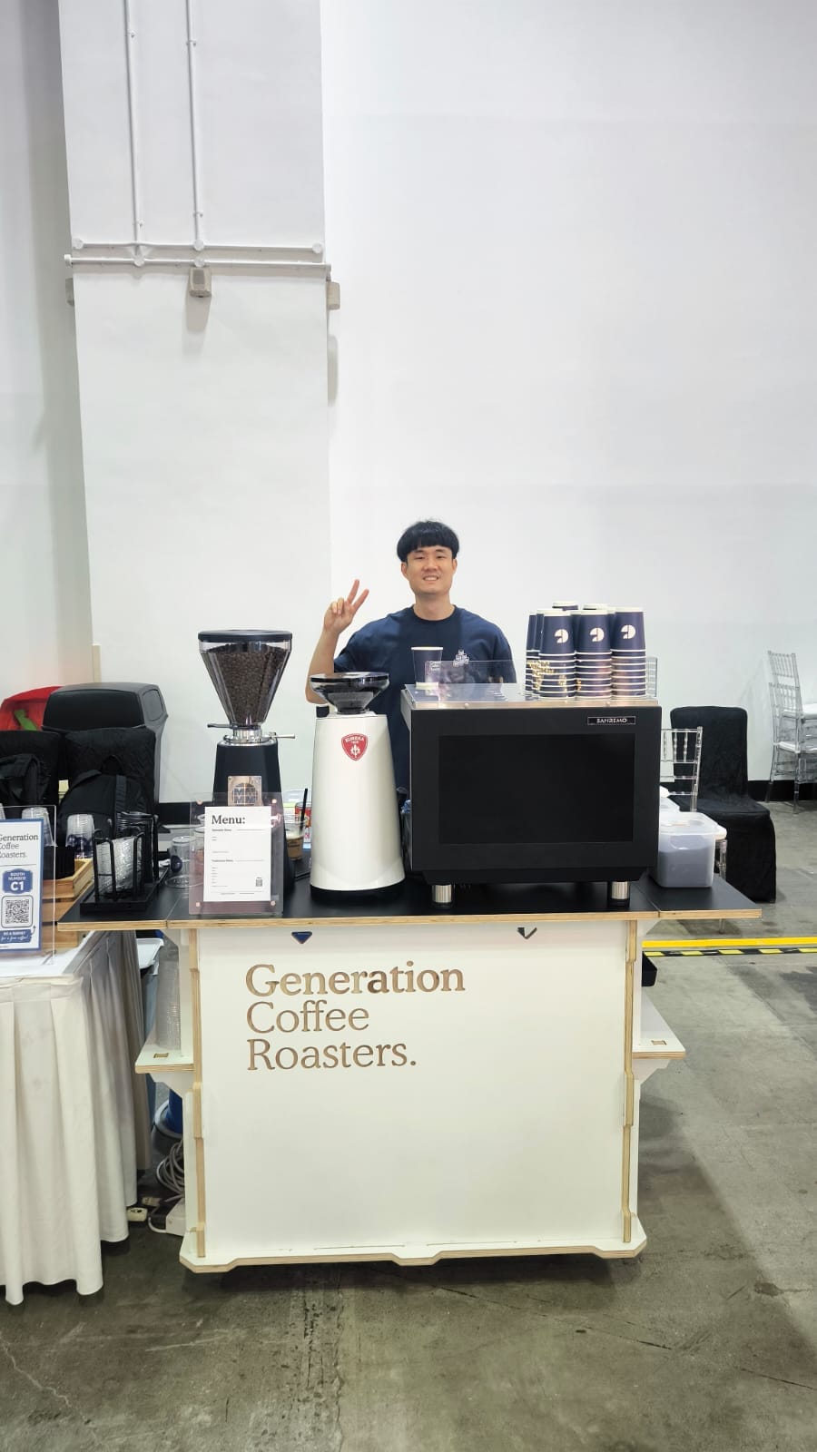 Full Generation Coffee Roasters mobile coffee cart setup