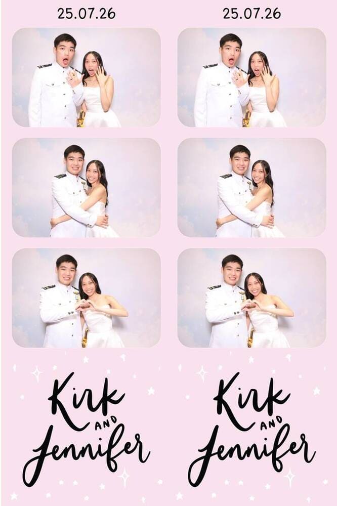Classic Photobooth wedding film-strip prints by Peculiar Booth