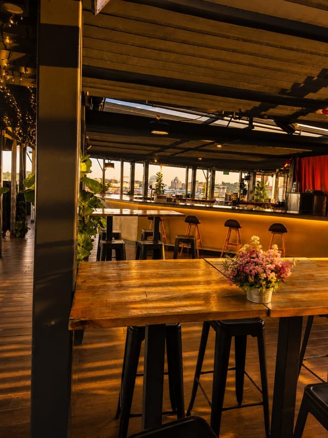 Rooftop bar at Sip Society