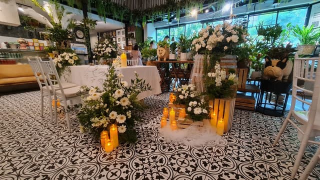 Wedding solemnisation setup at Knots Cafe & Living Pasir Panjang