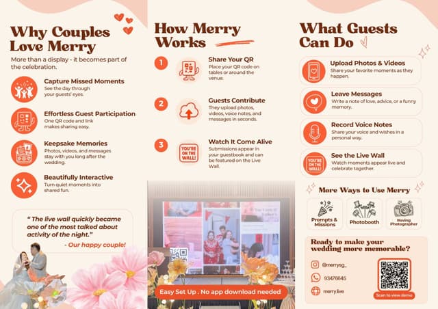 Merry Live Wall: Digital Guestbook