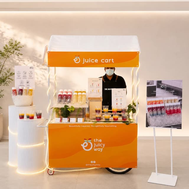 The Juicy Way: Fruit Juice Live Station & Catering