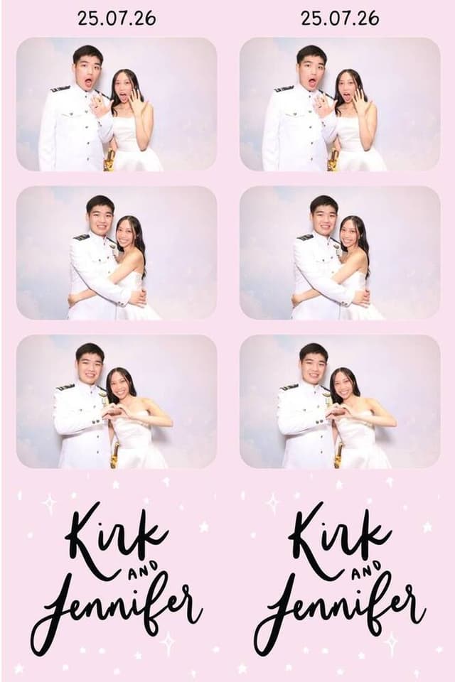 Classic Photobooth wedding film-strip prints by Peculiar Booth