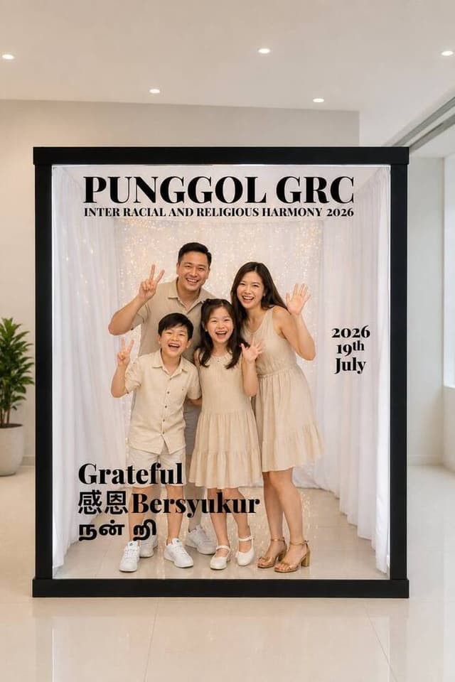 Guests posing inside a Peculiar Booth Magazine Photobooth