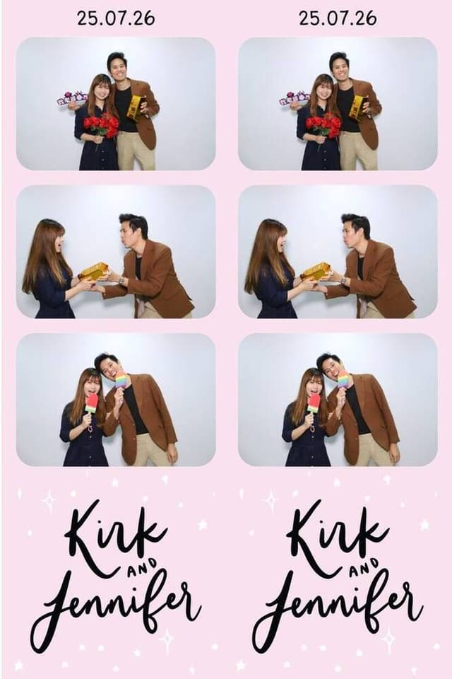 Personalised wedding film-strip keepsake by Peculiar Booth